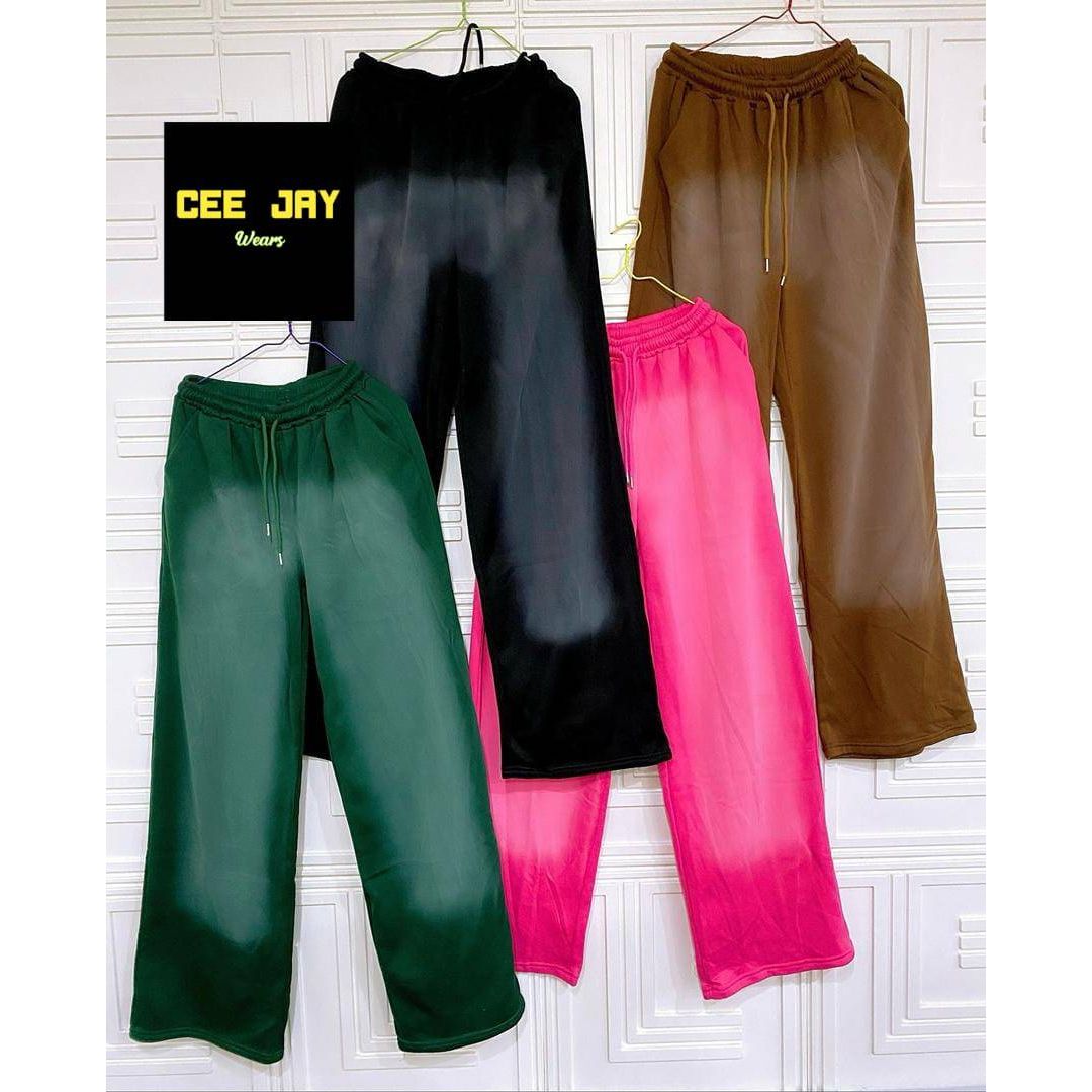 Faded Washed Baggy Flared Pants