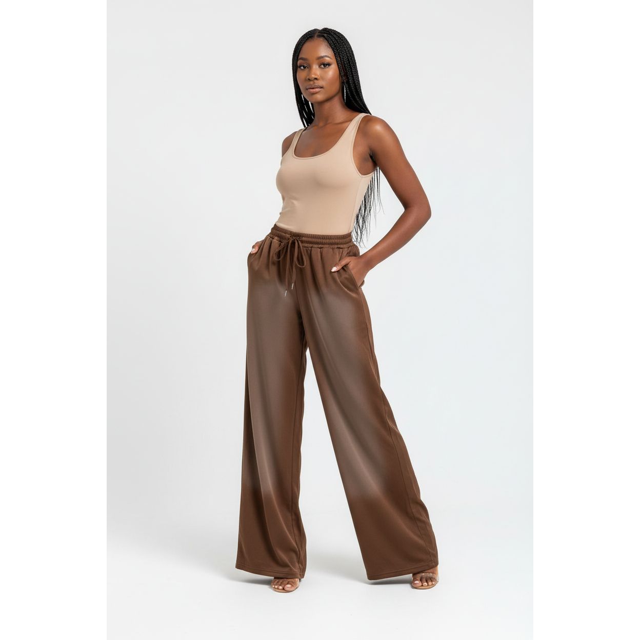 Faded Washed Baggy Flared Pants