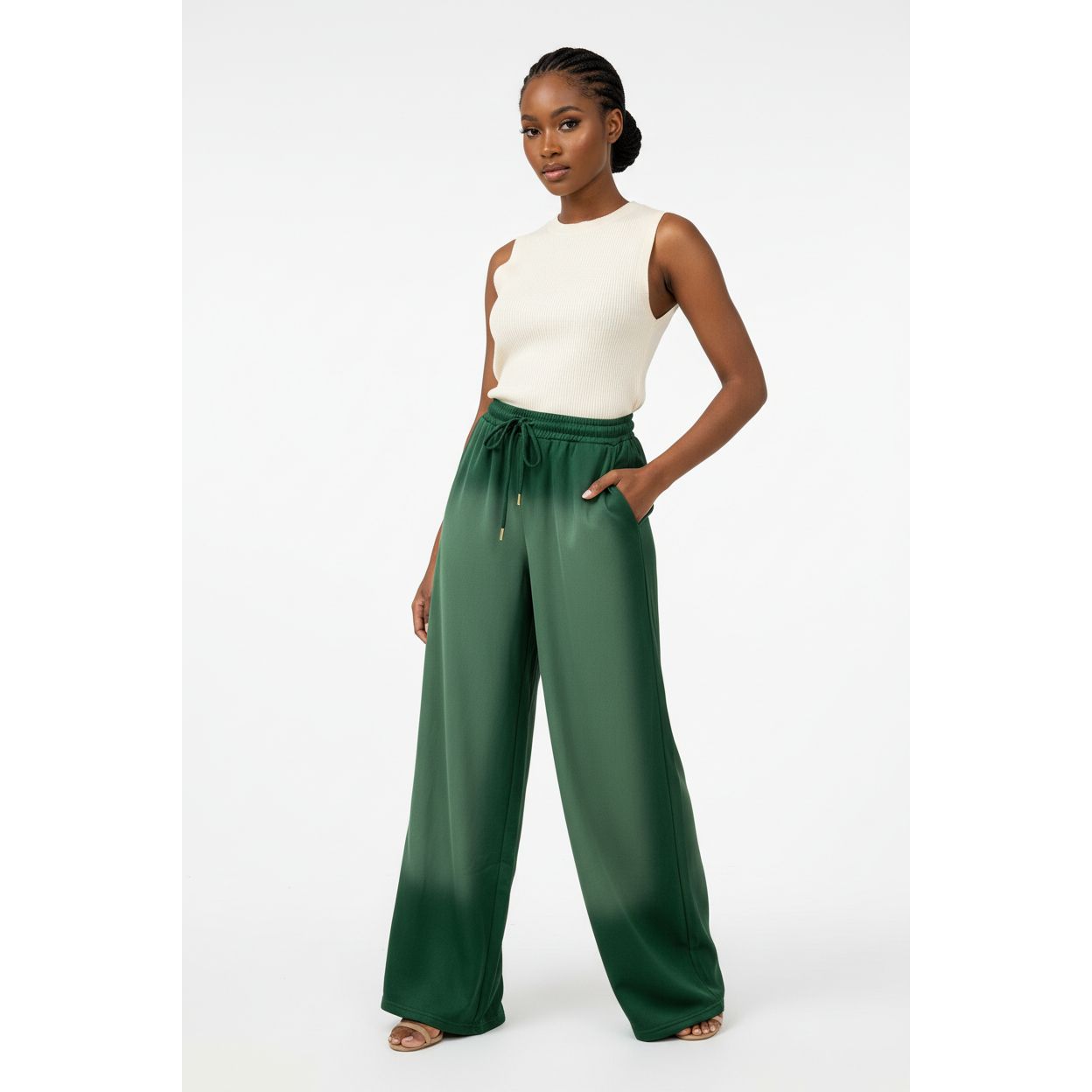 Faded Washed Baggy Flared Pants