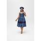 Royal Traditional Shweshwe Backless Pleated Dress