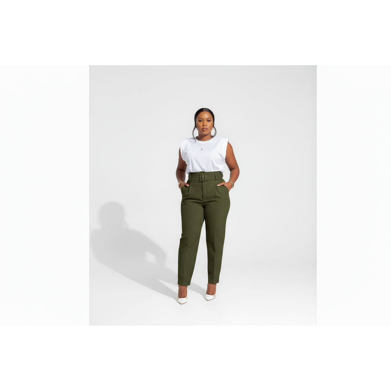 High Waisted skinny formal pants.