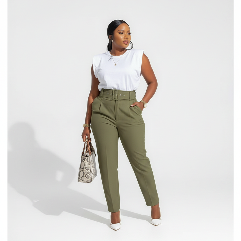 High Waisted skinny formal pants.