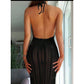 Backless Crochet Knitted Bikini Cover Up Dress.