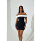 Off Shoulder Back Bow Mini Dress