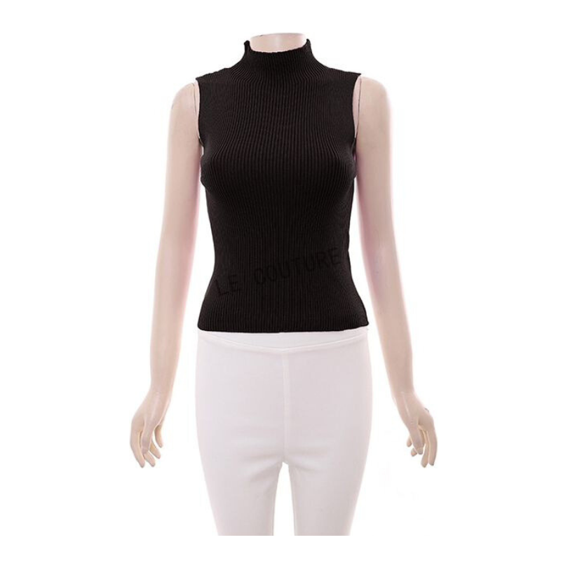 Turtleneck Sleeveless Top