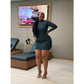Glitter Turtleneck Mini Dress