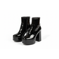 Round Toe Platform High Heel Boot
