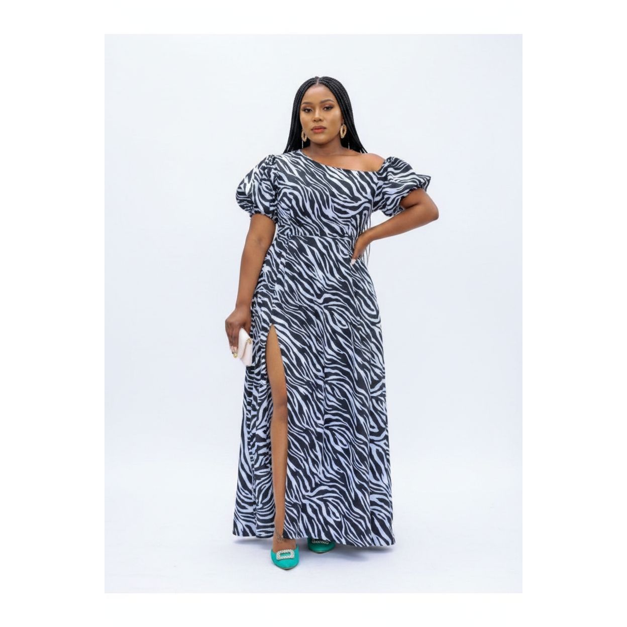 Sexy Zebra Printed Maxi Dress