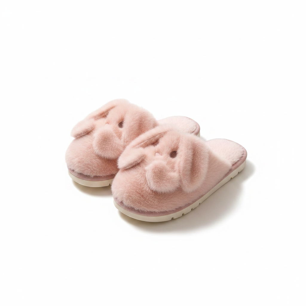 Fluffy Bunny Soft Faux Fur Winter Slippers