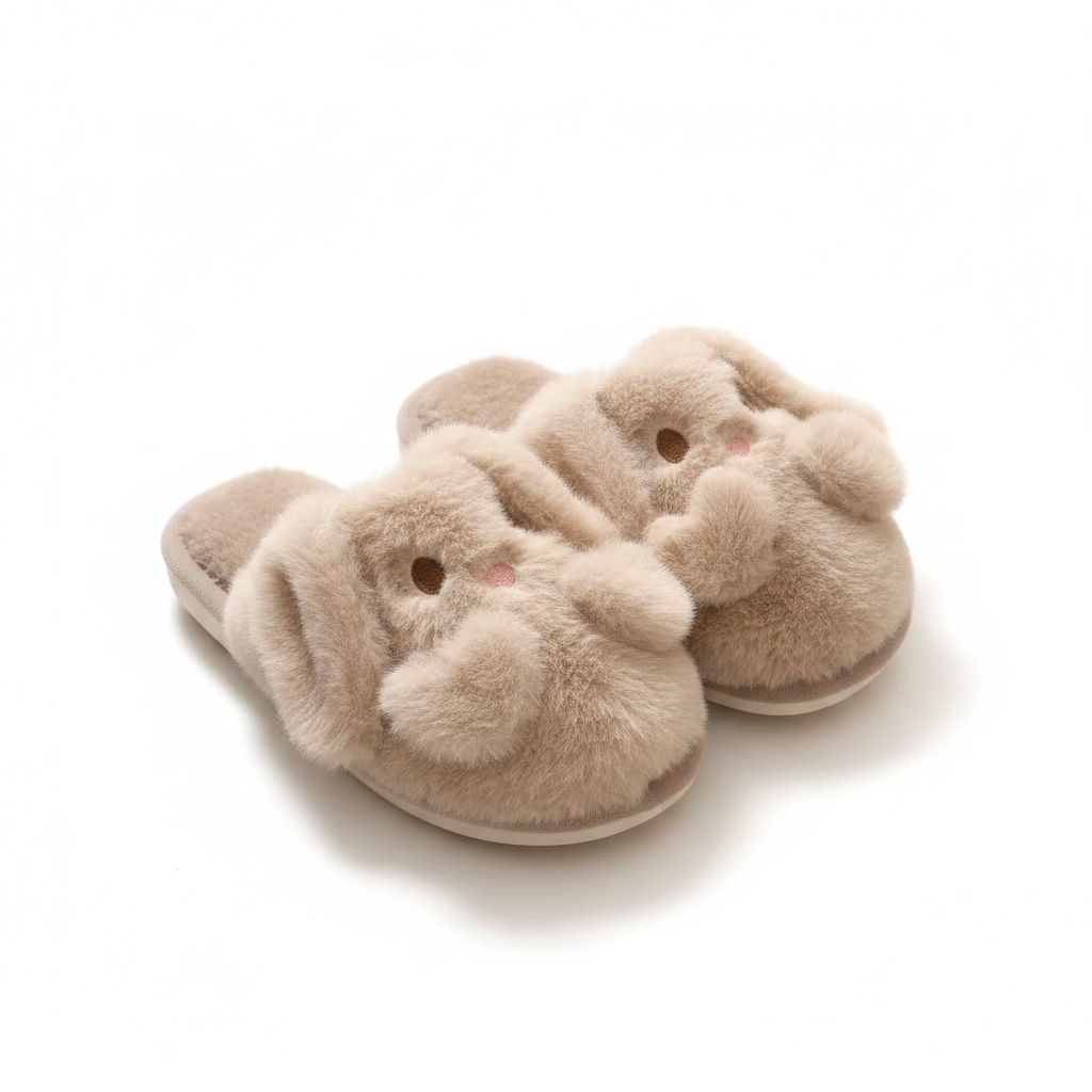 Fluffy Bunny Soft Faux Fur Winter Slippers