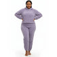 Winter Fleece Hooded Textured Pajamas Set