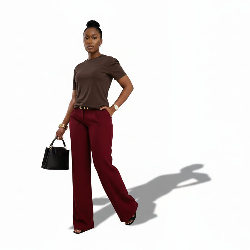 Women's Long Straight-Leg Trousers