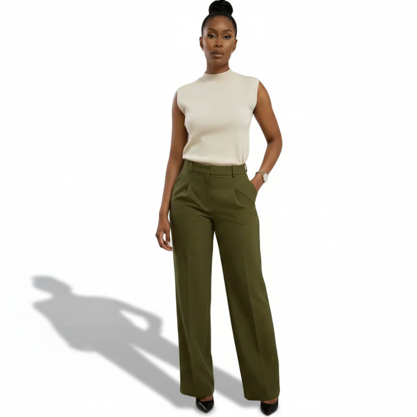 Women's Long Straight-Leg Trousers
