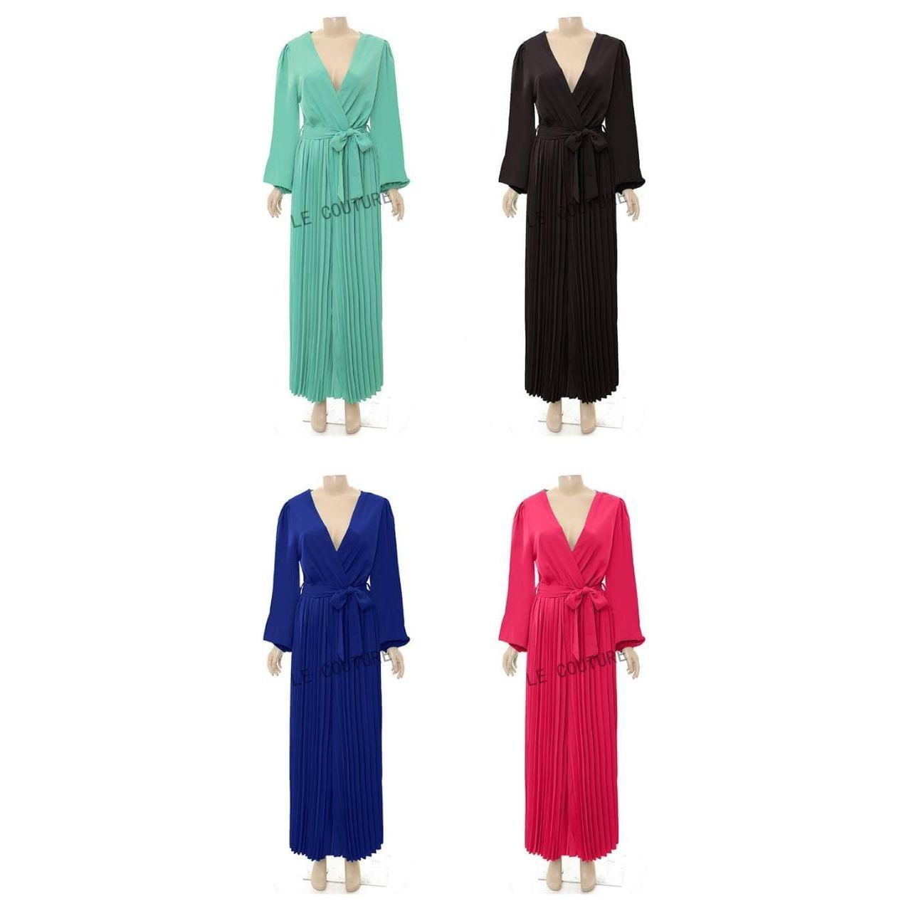 Sexy Pleated V-Neck Jumpsuit