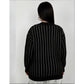 Oversized Pinstriped Varsity Sweater