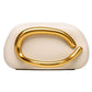 Ladie's Gold Metal Handle Clutch Bag