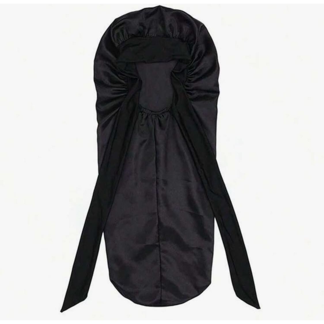 Extended Long Silky Satin Bonnet with Bow Detail