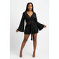 Wrap Around Puff Sleeve Top and Short Pant Set