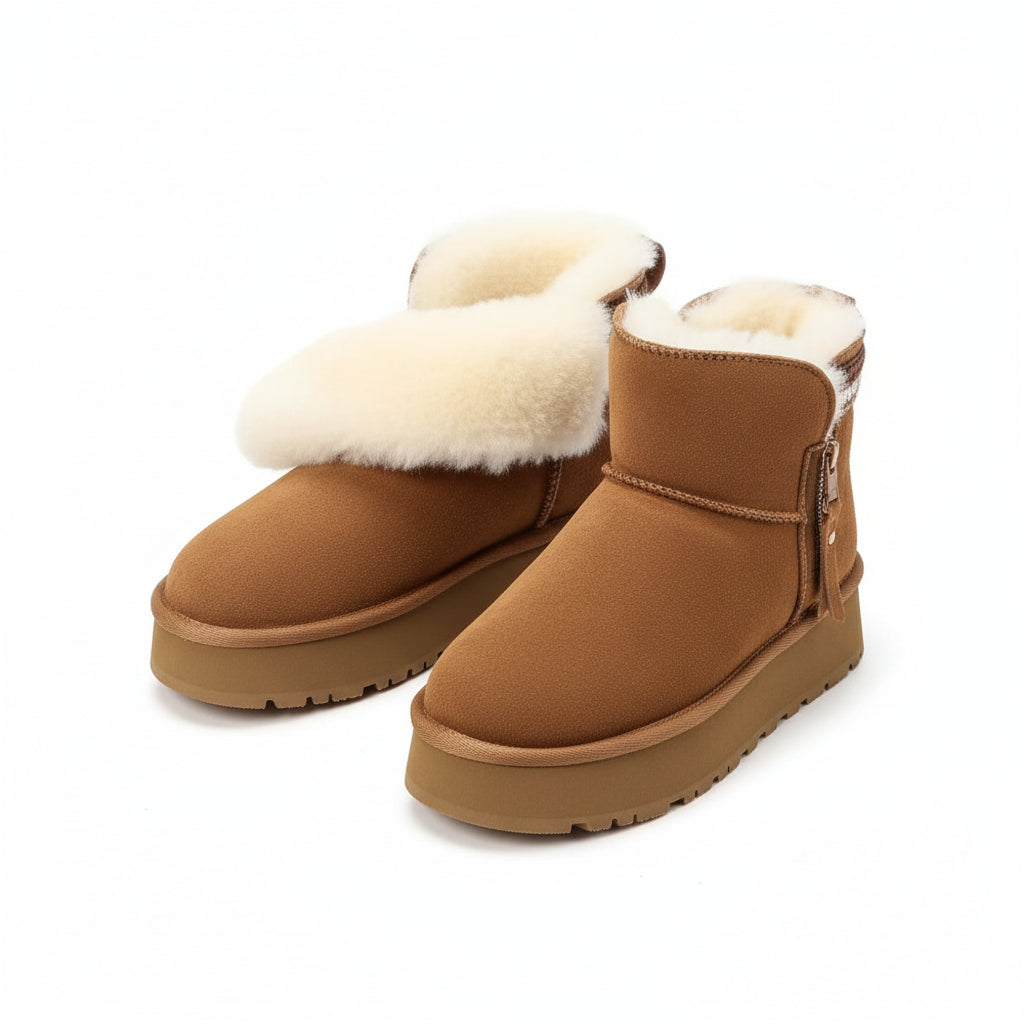 Ladies Plush Platform Winter Boots