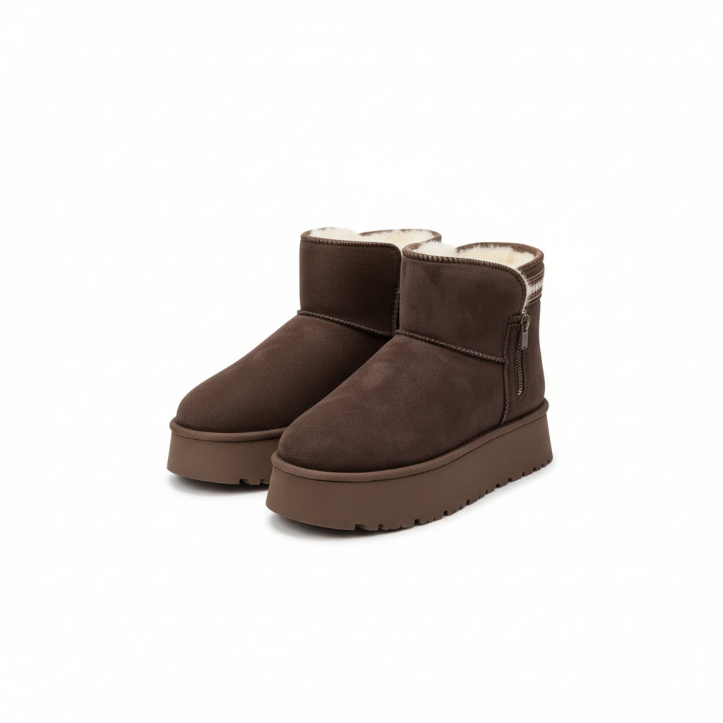 Ladies Plush Platform Winter Boots