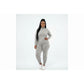Knitted 3Quarter Sleeve Top Plus Pant Set.