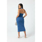 Sleeveless Buttoned Denim Dress