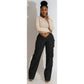 Slim Drawstring Wide Leg Pant