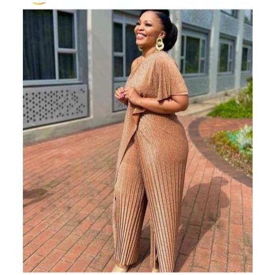 Off Shoulder Split Jumpsuit