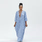 Striped Bubu Kaftan Maxi Dress