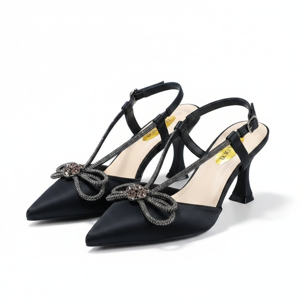 Pointed Toe Bow Knot Heel