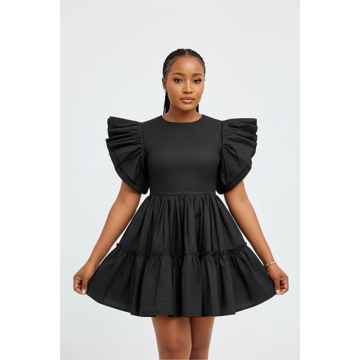 Lantern Sleeve Short Dress. – YELLOW SUB TRADING