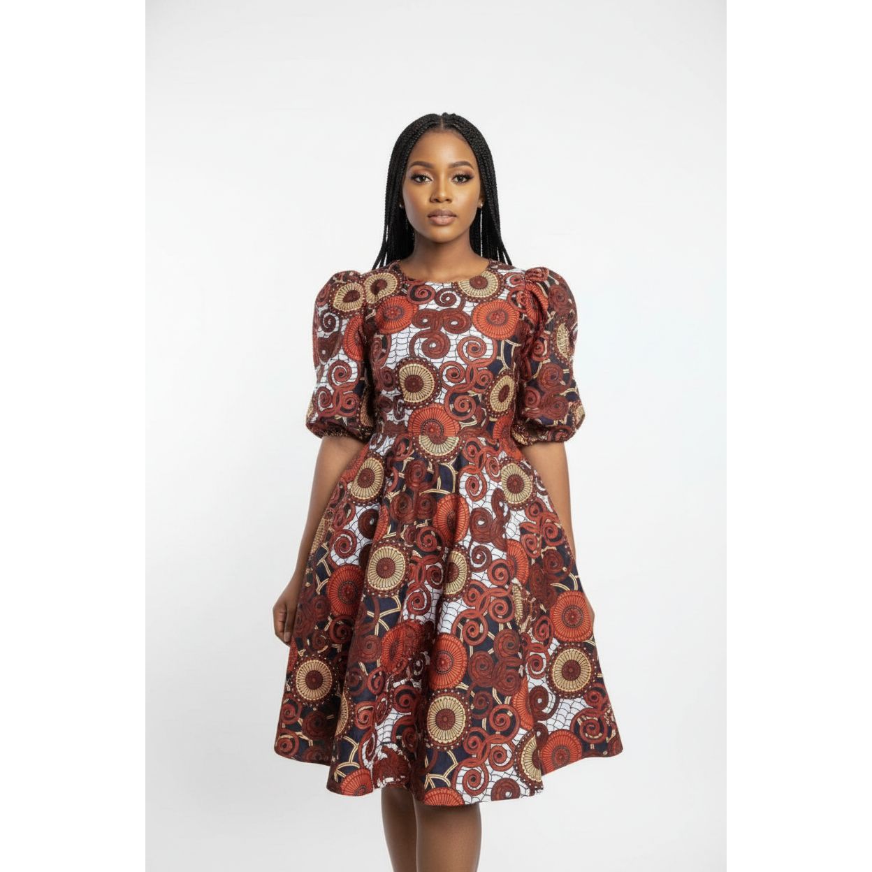 Vintage Short Sleeved Midi Dress