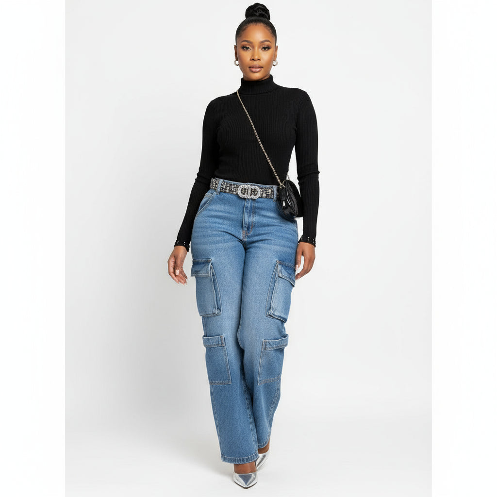 Denim Side Pocket Pant