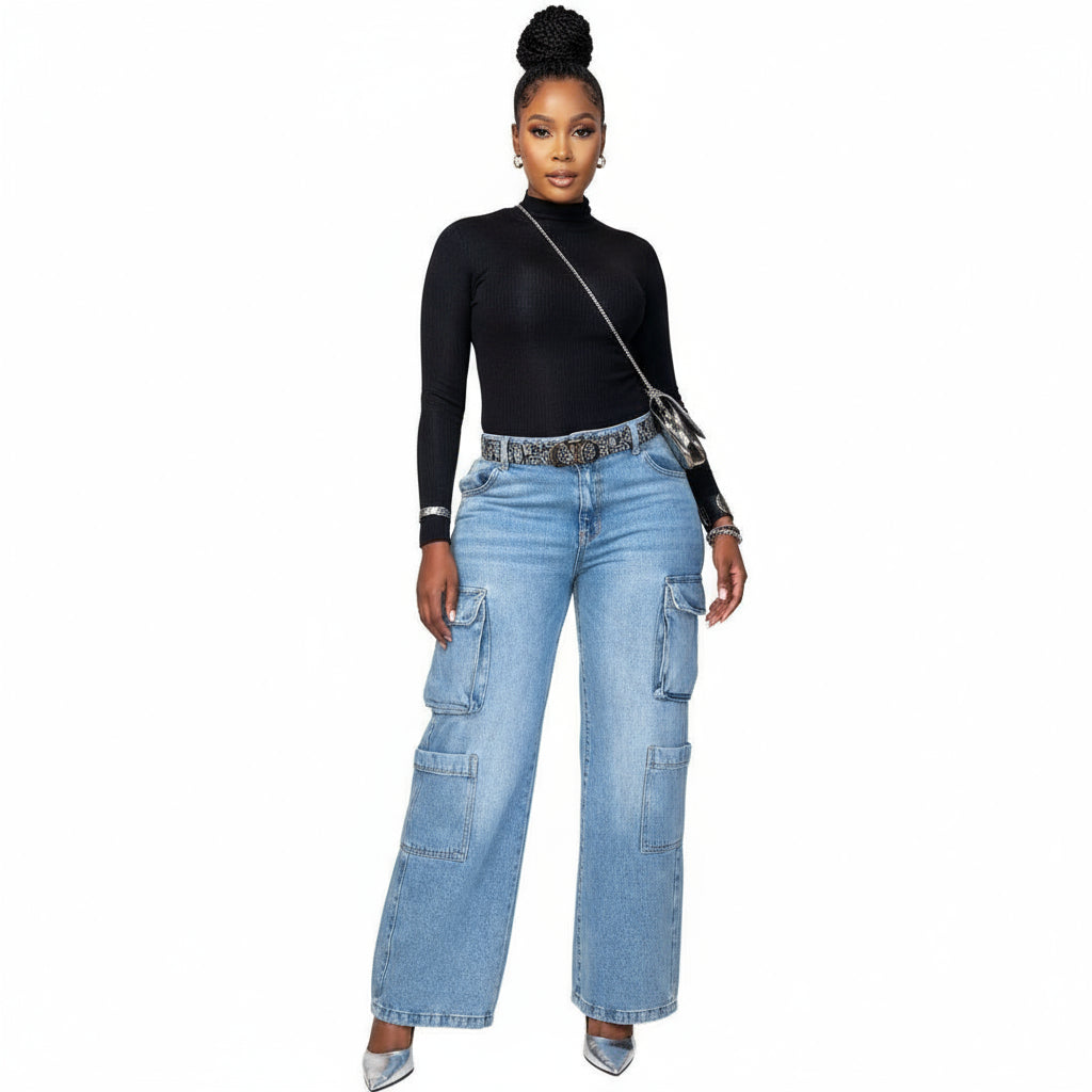 Denim Side Pocket Pant