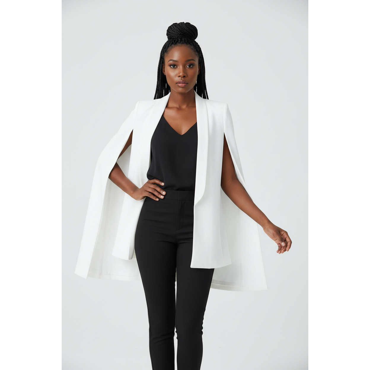 Short Cape Blazer Coat