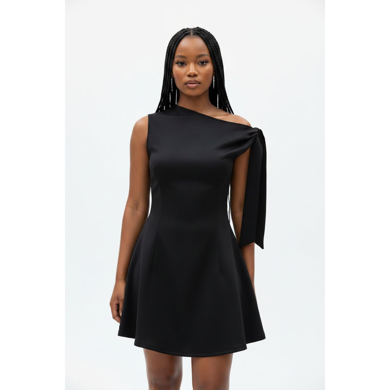 Elegant Off-Shoulder Strap Mini Dress
