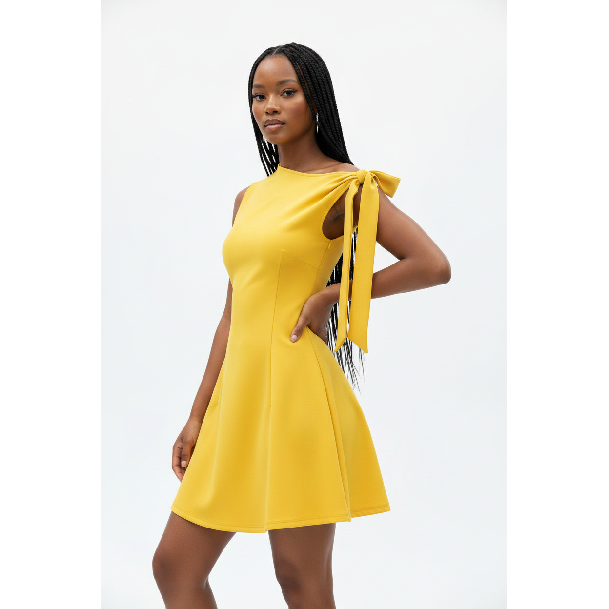 Elegant Off-Shoulder Strap Mini Dress