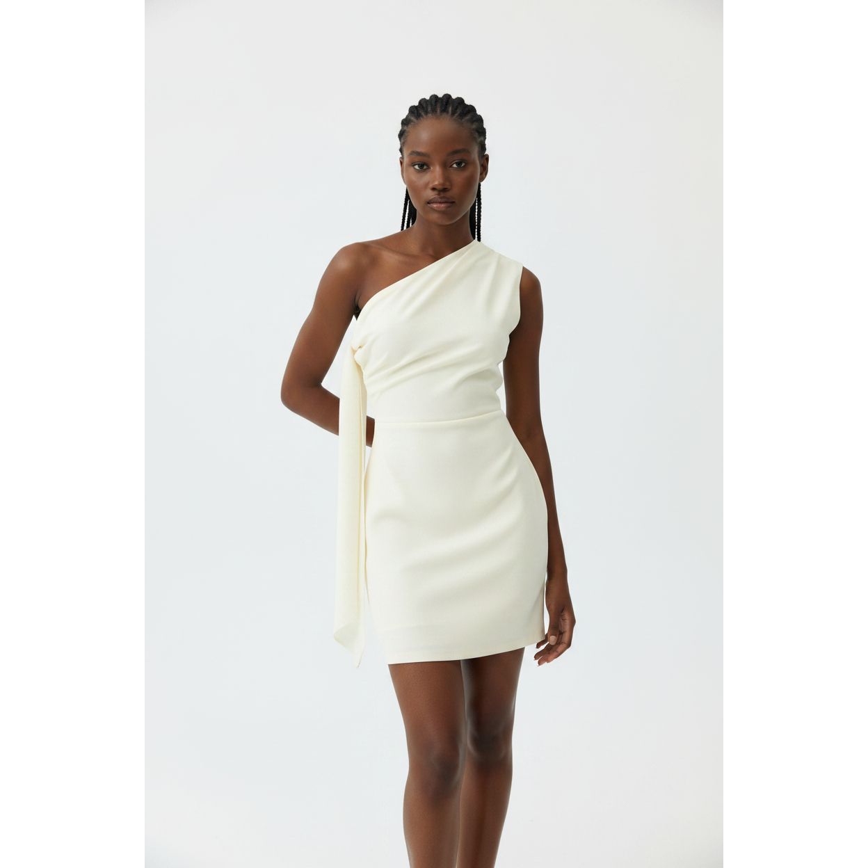 Elegant Off-Shoulder Strap Mini Dress