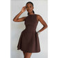 Elegant Sleeveless Slim A-line Mini Dress