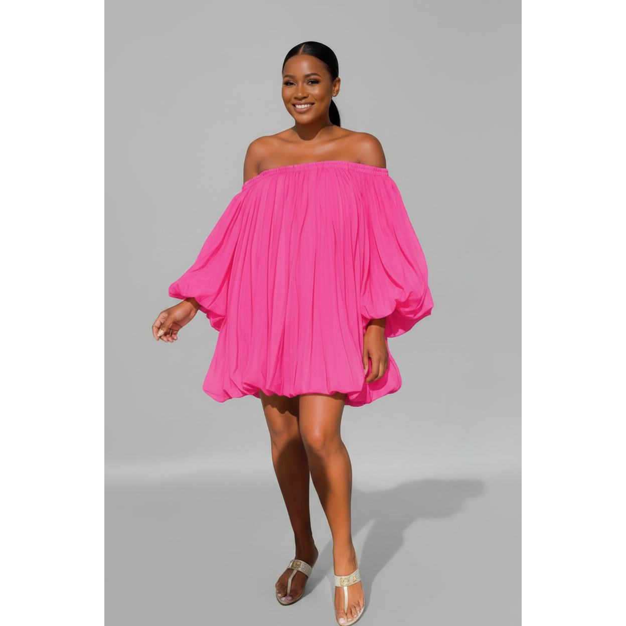 Women’s Patchwork Off Shoulder Mini Dress