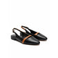 Elegant Two-Tone Slingback Flats.