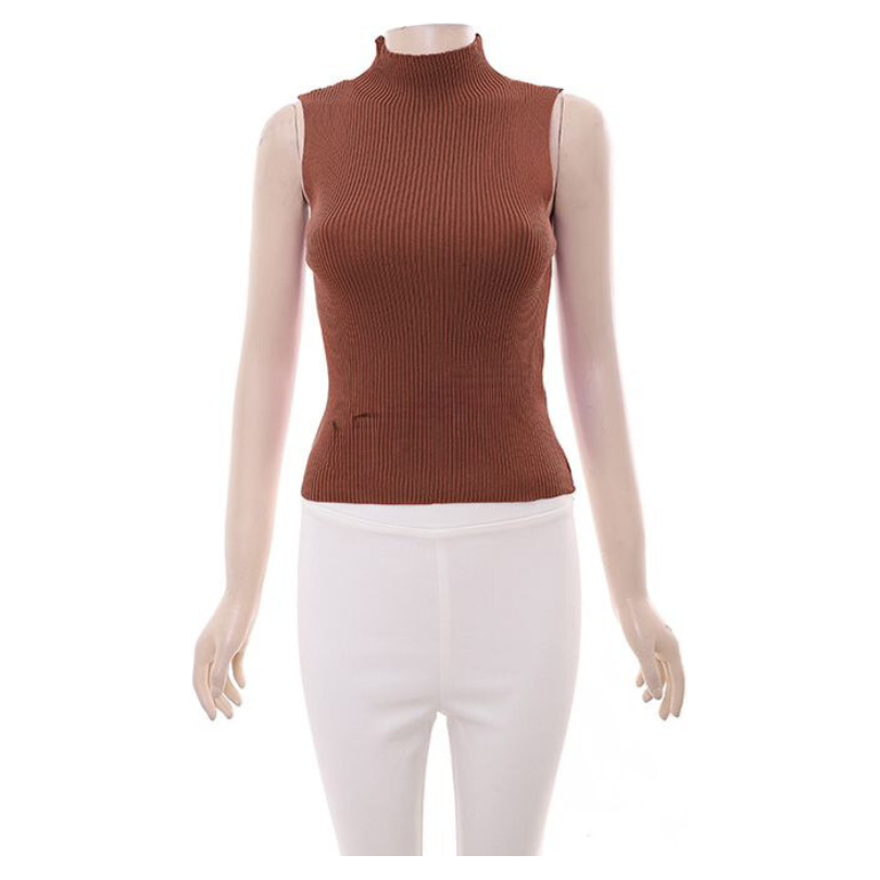 Turtleneck Sleeveless Top