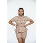Vintage Buttoned Top and Short Pant Set