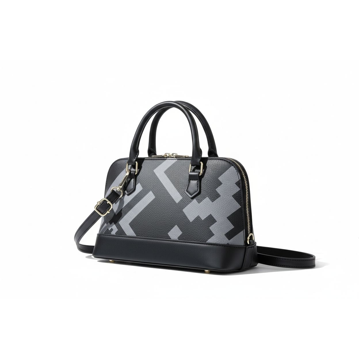 Ladies Geometric Pattern Dome Bag