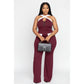 Sleeveless Cross Neck Wide Leg Jumpsuit