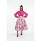 Long-sleeved Satin Blouses Paired with Maxi Skirts Set