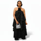 Halter Neck Multi Layers Maxi Dress