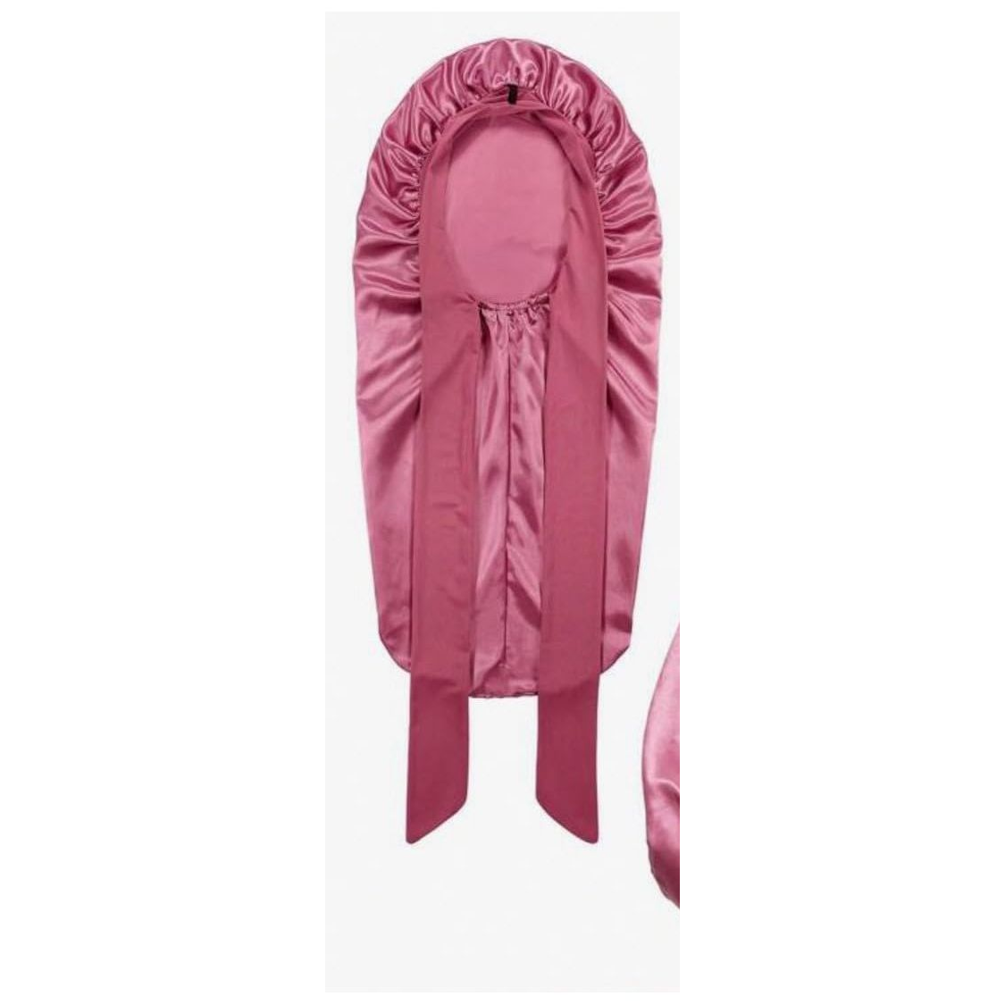Long Satin Bonnet with Bow Detail