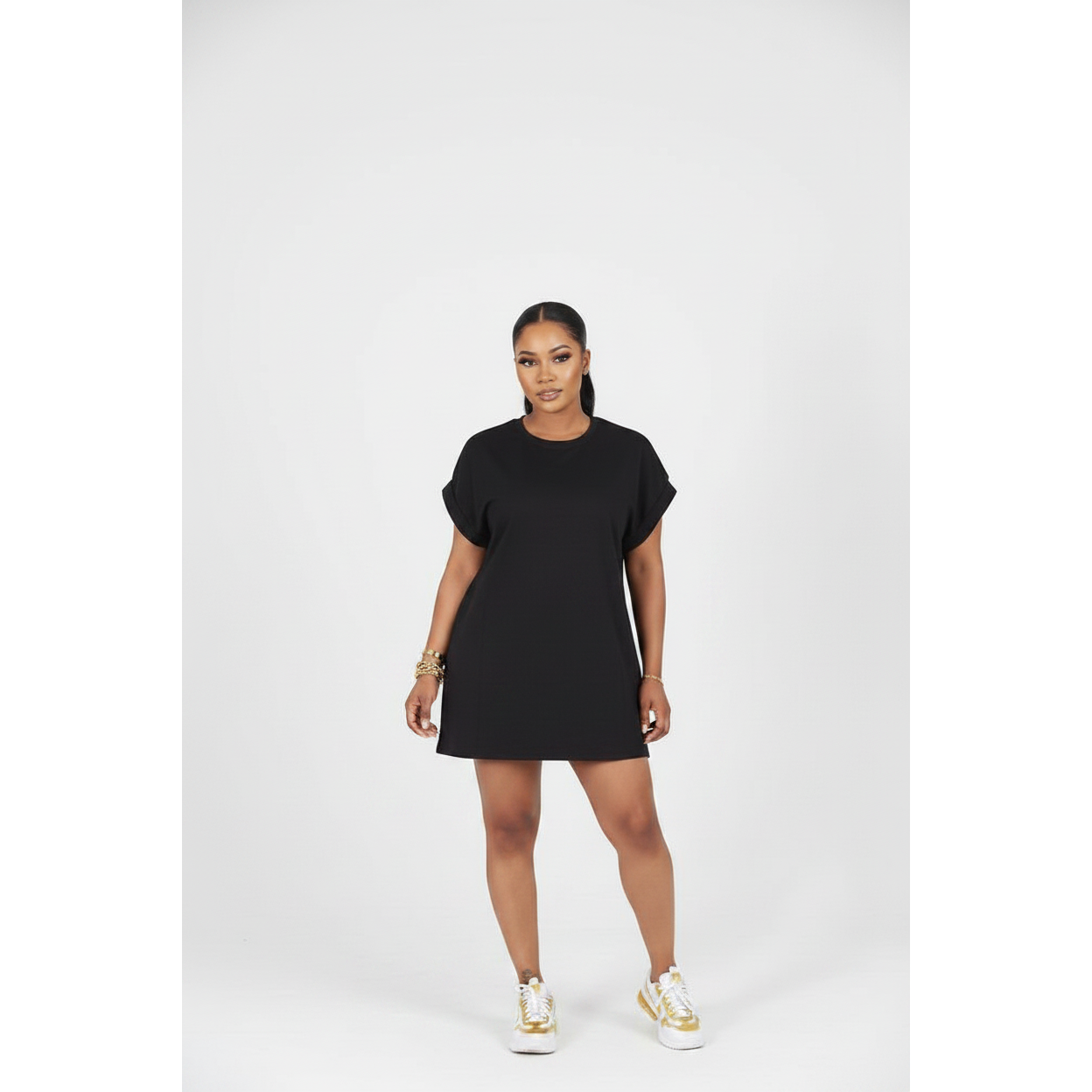 Sexy Round Neck Mini Dress.