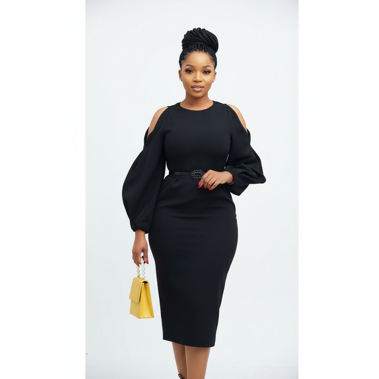 Bodycon Cut-Out Shoulder Dress